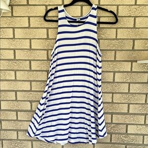 Old Navy -S- Blue and White Striped Sleeveless Halter Sundress